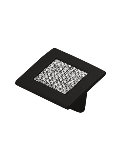 Меблева ручка з камінням TISLI MADRID 32 мм Чорний матов 5322-012 MEBTECH - 1