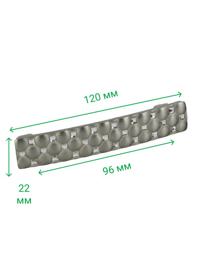 Меблева ручка з камінням РГ 236 скоба Нікель MEBTECH - 1 2