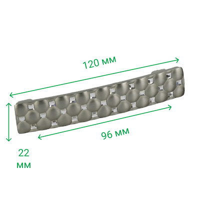 Мебельная ручка с камнями РГ 236 скоба Никель MEBTECH - 2