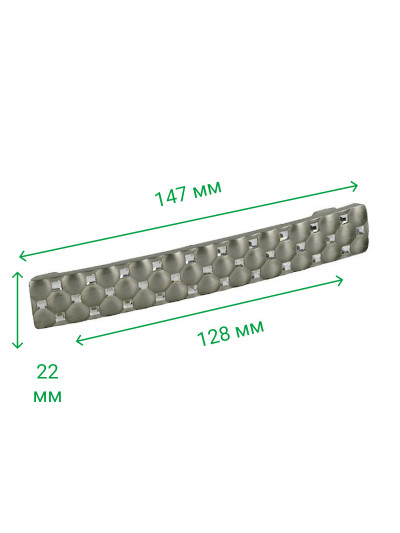 Меблева ручка з камінням РГ 235 кнопка скоба Нікель MEBTECH - 1 2