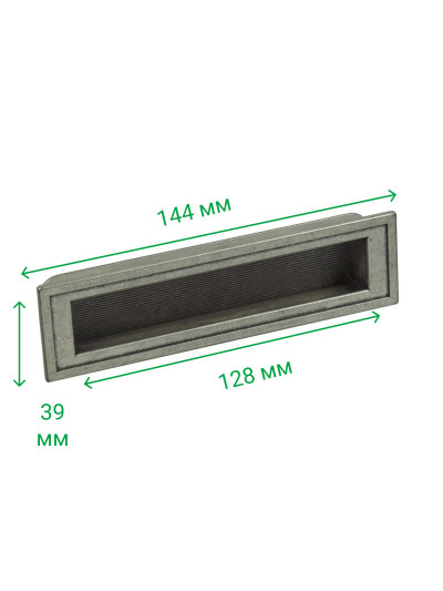 Ручка врезная классическая РГ 135 Античное серебро MEBTECH - 1 2