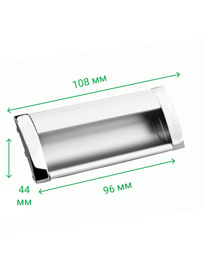 Ручка врезная мебельная UA 08/COO/04 96 ROLLA - 1 2