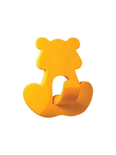 Ручка гачок для дитячого одягу CEBI Ведмедик жовтий MEBTECH - 1