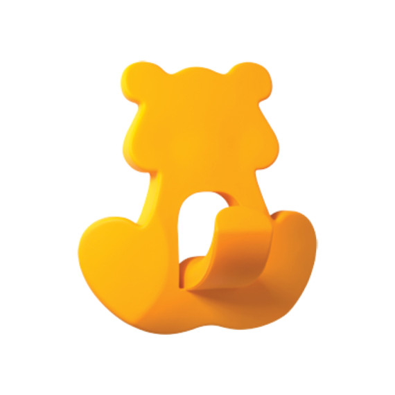 Ручка гачок для дитячого одягу CEBI Ведмедик жовтий MEBTECH - 1