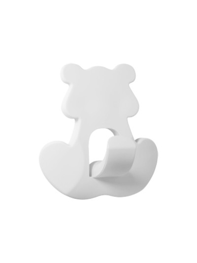 Ручка гачок для дитячого одягу CEBI Ведмедик білий MEBTECH - 1