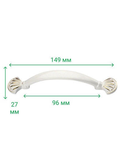 Ручка дуга меблева RO 1811 96 Біла ROLLA - 1 2