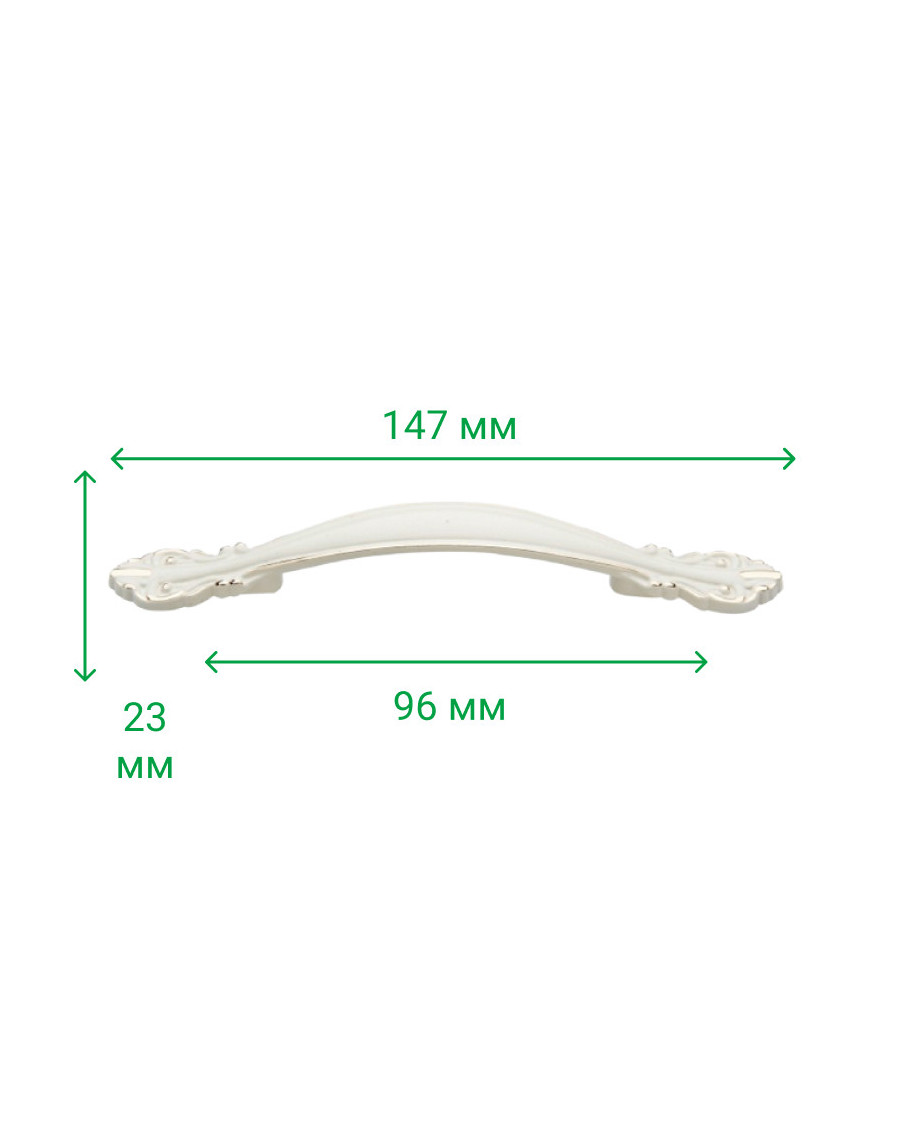 Ручка дуга меблева RO 3336 96 Біла ROLLA - 2 Ручка дуга меблева RO 3336 96 Біла ROLLA - 2
