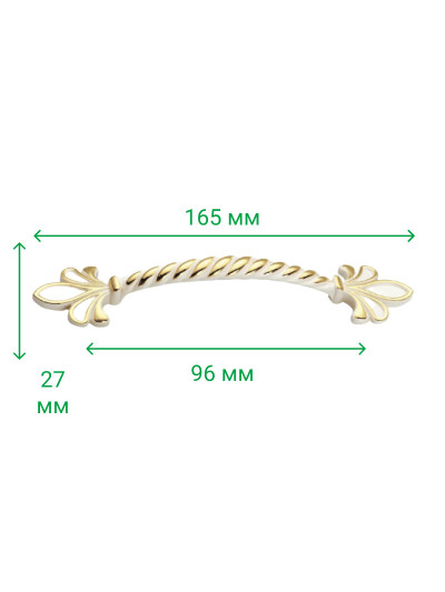 Ручка дуга меблева RO 4133 96 Біла ROLLA - 1 2