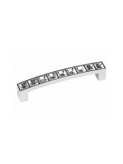 Ручка скоба з камінням меблева FF 5/104-96 Хром ROLLA - 1