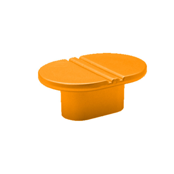 Ручка кнопка мебельная 412.035 ПФ 35 оранжевая MEBTECH - 1