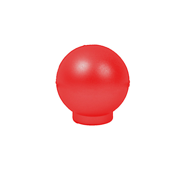 Ручка кнопка мебельная пластик красная 412.001 MEBTECH - 1