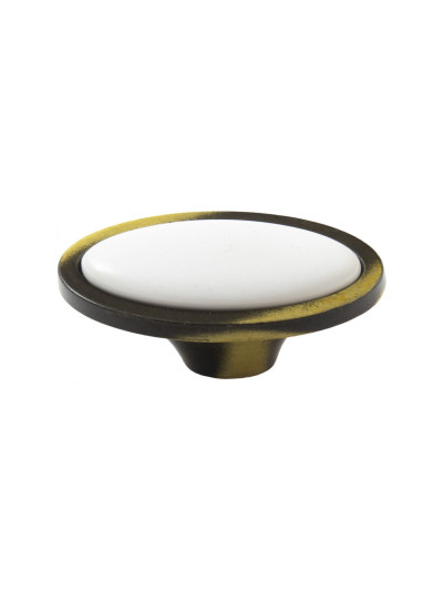 Ручка кнопка меблева кераміка BILAKS MANOLYA Бронза MEBTECH - 1