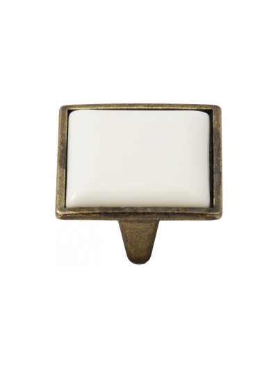 Ручка кнопка мебельная-керамика 32 мм Бронза 5352-08/46 MEBTECH - 1