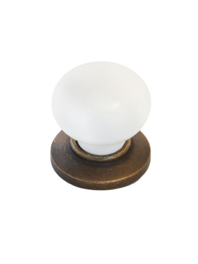 Ручка кнопка меблева кераміка Бронза 6073-08/46 MEBTECH - 1