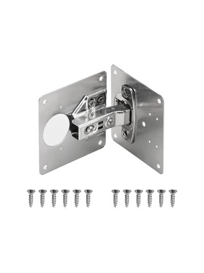 Пластина 90х90 для ремонта петель на мебельных фасадах и углах MEBTECH - 1