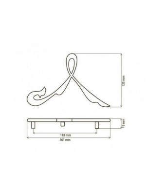 Ручка декоративная DU 21/96 золото, правая ROLLA - 2