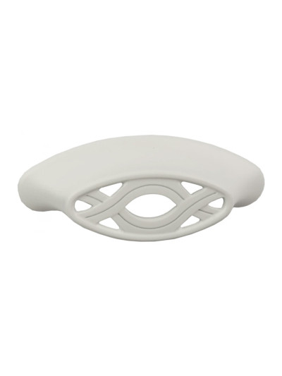 Ручка для меблів кнопка РГ 414 Біла MEBTECH - 1