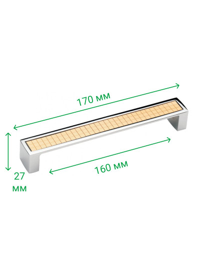 Ручка для меблів скоба 160 мм MADRID Хром-Золото 5302-06/01 MEBTECH - 1 2