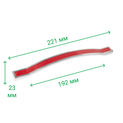 Ручка для меблів дуга 192мм ODESSA Хром-Червона 5234-06/038 MEBTECH - 2