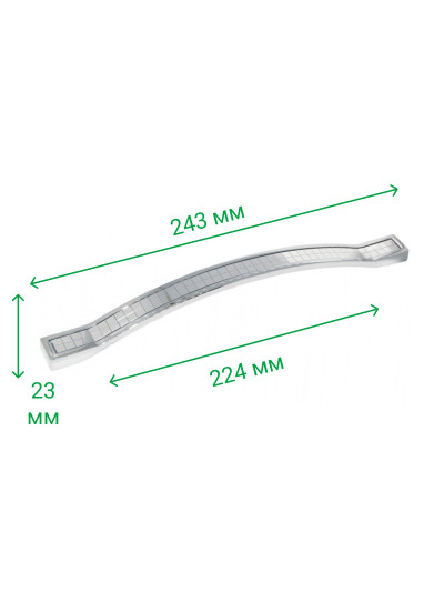 Ручка для мебели дуга ODESSA 224 Хром MEBTECH - 1 2