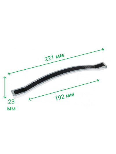 Ручка для мебели дуга 192мм ODESSA Хром-Черная 5234-06/011 MEBTECH - 1 2