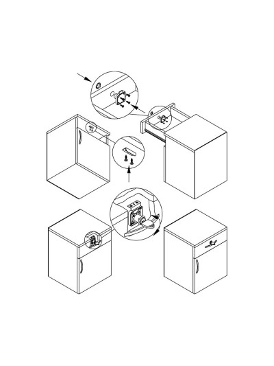 Замок врезной для ДСП Muller CL 22mm 2
