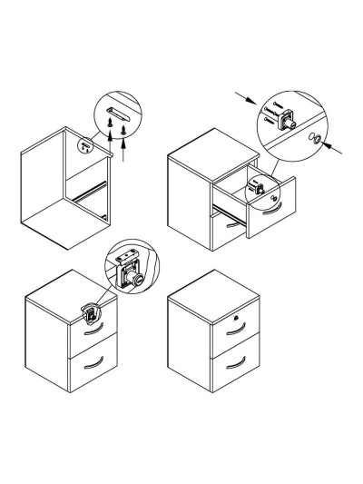 Замок врезной двухсторонний Muller CL 22mm 2