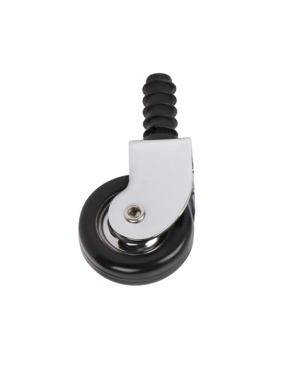 Ролик пластиковый со штифтом Ferro Fiori D37 мм нагрузка 16 кг Хром Черный MEBTECH - 1