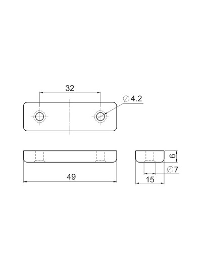 Опора пластикова подвійна для саморізів GIFF Біла GIFF - 1 2