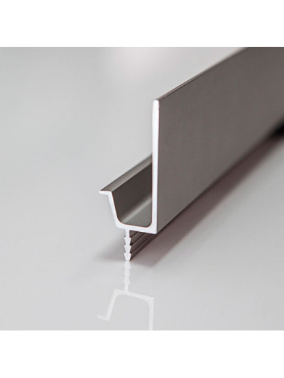 Профиль-ручка алюминиевый VR-1, 3м (фактура сатин, матовая бархатная поверхность)  - 1 2