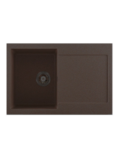 Мойка кухонная врезная Гранитная INTERLINE Vega chocolate  - 1