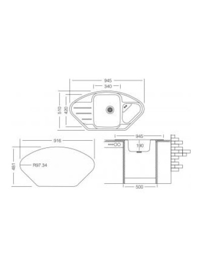 Мийка для кухні врізна UKINOX LTP 945.510 GW 8K UKINOX - 1 2