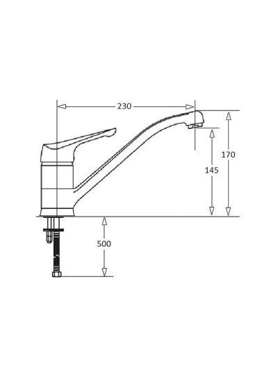 Смеситель кухонный Fabiano FKM-33 Inox FABIANO - 1 2