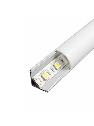 Профиль алюминиевый с рассеивателем ALP006 (угловой)  - 1 2