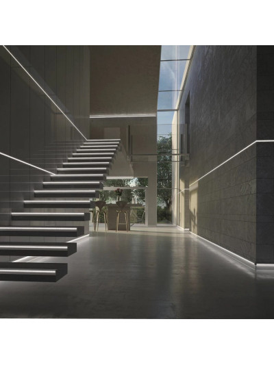 Профиль алюминиевый с рассеивателем П7А накладной 2 м  - 1 2