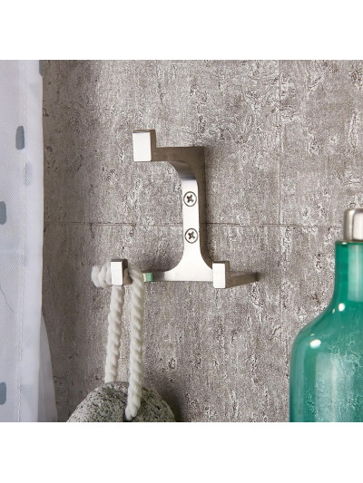 Гачок для одягу 0101 сатин  - 1 2