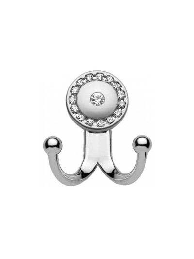 Крючок для одежды маленький с камнями хром-хром TASLI BONCUK 13.147-06/06  - 1