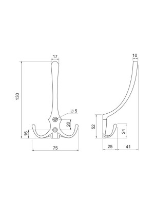 Гачок для одягу WP 59 AB (fz8283) РОЛУ ROLLA - 3 Гачок для одягу WP 59 AB (fz8283) РОЛУ ROLLA - 3