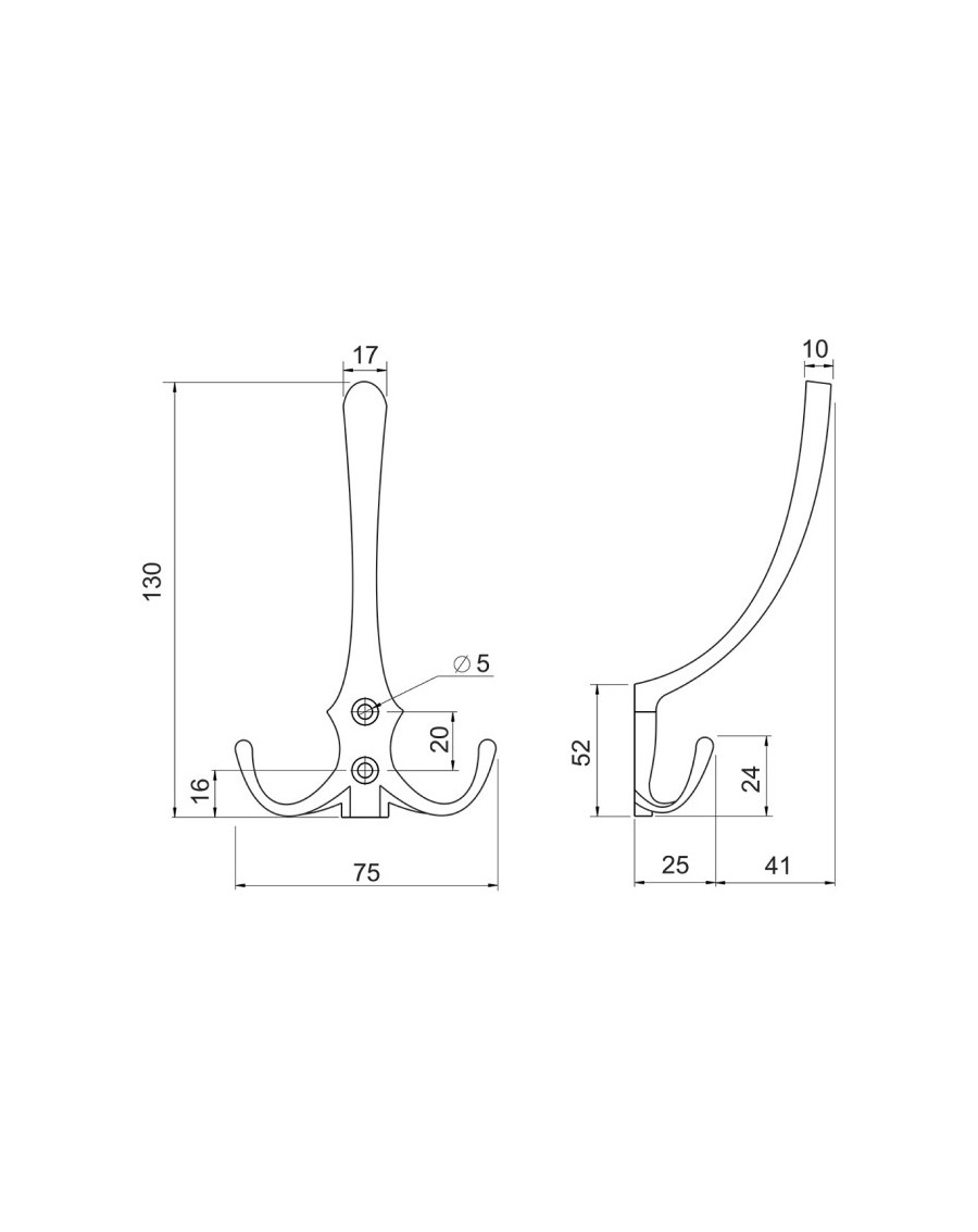 Гачок для одягу WP 59 AB (fz8283) РОЛУ ROLLA - 3 Гачок для одягу WP 59 AB (fz8283) РОЛУ ROLLA - 3