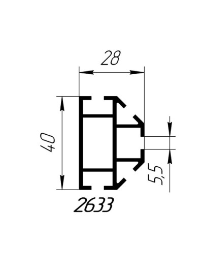 Профиль Saray 2633 серебро, 6 м, ЦЕНА УКАЗАНА ЗА МЕТР! 2