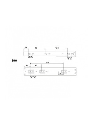 Направляющие шариковые телескопические Linken L-300 H-45 Linken System - 4