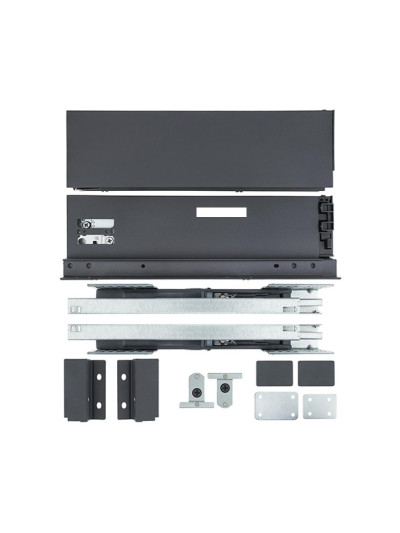 Тандембокс 500 мм Н118мм графит Slim ДС под ДСП 18мм  - 1