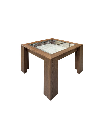 Стол журнальный со стеклом 600х650 мм MEBTECH - 1