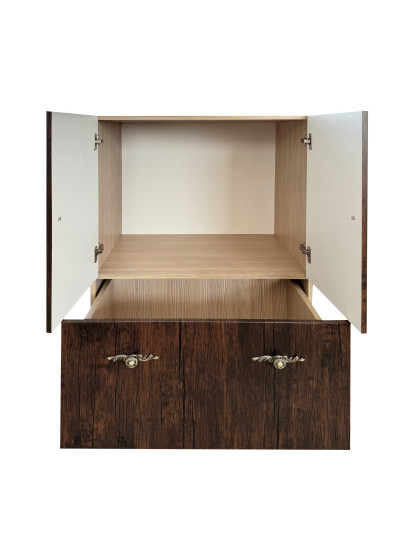 Шафа для білизни 1110х720х500 розпашна Коричнева MEBTECH - 1 2