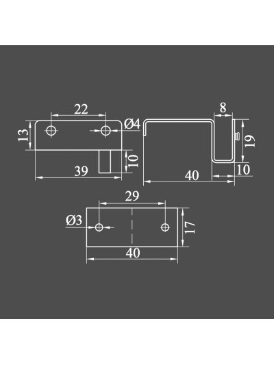 Петли для стекла ZS 9004 хром  - 1 2