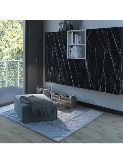 Фасад МДФ AGT Торос чорний мармур мат 3031 AGT - 1 2