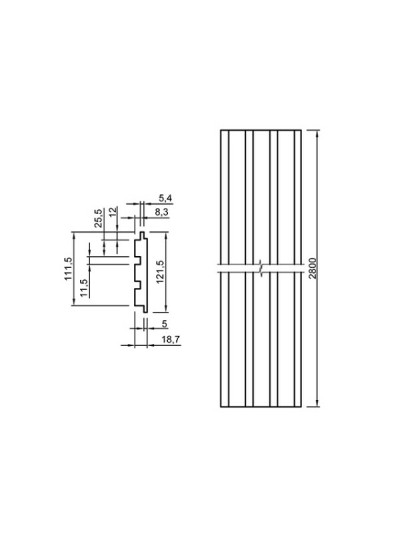 Рейкова стінова панель AGT PR01 Дуб Дельфійський 3039 AGT - 1 2