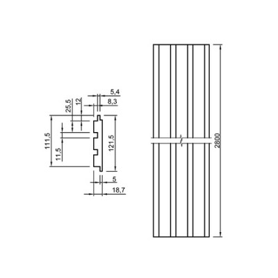 Рейкова стінова панель AGT PR03771 Дуб Перуанський 3041 LuxeForm - 2