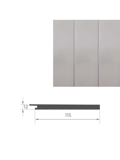 Кінець до стінової панелі AGT PR02-B Світло-сірий шовк 729 AGT - 1