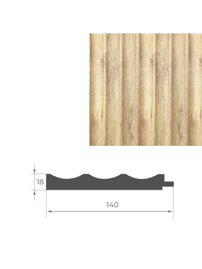 Начало к стеновой панели AGT PR03-A Дуб натуральный 397 AGT - 1